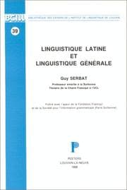 Tapa de Linguistique latine et linguistique générale