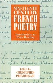 Tapa de Nineteenth-Century French Poetry