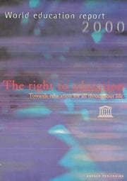 Tapa de World Education Report : The Right to Education