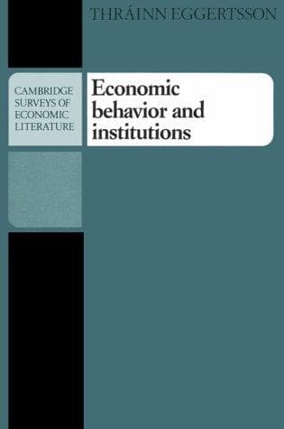 Tapa de Economic Behavior and Institutions