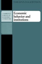 Tapa de Economic Behavior and Institutions