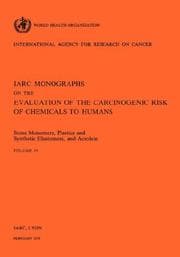 Tapa de Some Monomers, Plastics and Synthetic Elastomers, and Acrolein