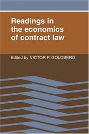 Tapa de Readings in the economics of contract law