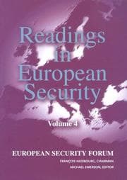 Tapa de Readings in European security