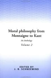 Tapa de Moral philosophy from Montaigne to Kant