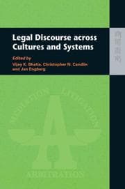 Tapa de Legal discourse across cultures and systems