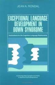 Tapa de Exceptional language development in Down syndrome