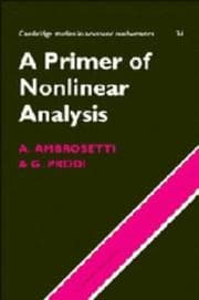 Tapa de A primer of nonlinear analysis