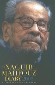 Tapa de The Naguib Mahfouz Diary 2008