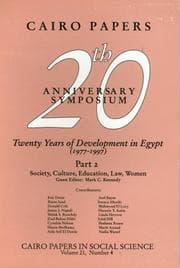 Tapa de Twenty Years of Development in Egypt Part 2