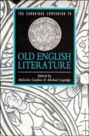 Tapa de The Cambridge companion to Old English literature