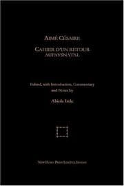 Tapa de Aime Cesaire. Cahier d'un Retour Au Pays Natal