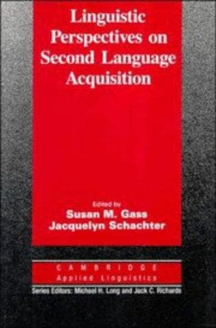 Tapa de Linguistic perspectives on second language acquisition