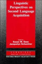 Tapa de Linguistic perspectives on second language acquisition