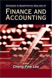 Tapa de Advances in Quantitative Analysis of Finance and Accounting
