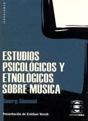 Tapa de Estudios Psicologicos y Etnologicos Sobre Musica