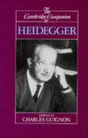 Tapa de The Cambridge companion to Heidegger