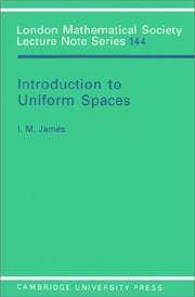 Tapa de Introduction to uniform spaces