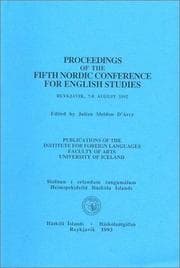 Tapa de Proceedings of the Fifth Nordic Conference for English Studies