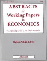 Tapa de Abstracts of Working Papers in Economics 1998