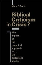 Tapa de Biblical Criticism in Crisis?