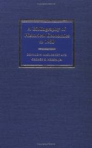 Tapa de A bibliography of historical economics to 1980