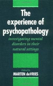 Tapa de The Experience of psychopathology