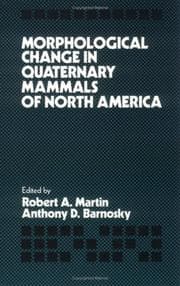 Tapa de Morphological change in Quaternary mammals of North America