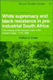 Tapa de White supremacy and Black resistance in pre-industrial South Africa