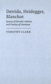 Tapa de Derrida, Heidegger, Blanchot