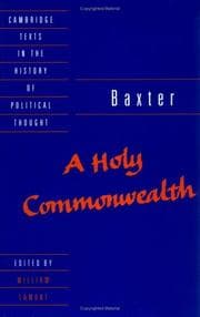 Tapa de A holy commonwealth