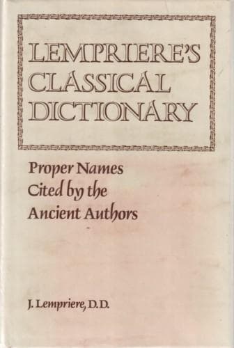 Tapa de Lempriere's classical dictionary