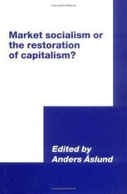 Tapa de Market socialism or the restoration of capitalism?