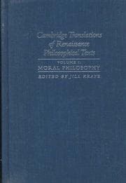 Tapa de Cambridge Translations of Renaissance Philosophical Texts