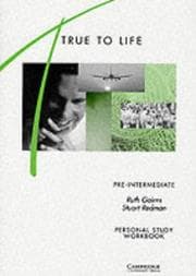 Tapa de True to Life Pre-Intermediate Personal Study