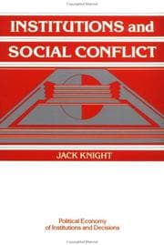 Tapa de Institutions and social conflict