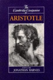 Tapa de The Cambridge companion to Aristotle