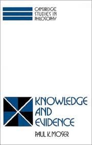 Tapa de Knowledge and Evidence (Cambridge Studies in Philosophy)