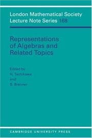 Tapa de Representations of algebras and related topics