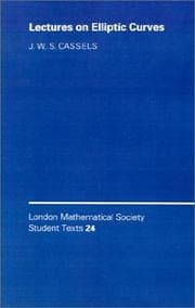 Tapa de Lectures on elliptic curves