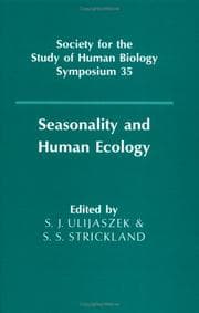 Tapa de Seasonality and Human Ecology (Society for the Study of Human Biology Symposium Series)