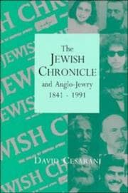 Tapa de The Jewish chronicle and Anglo-Jewry, 1841-1991