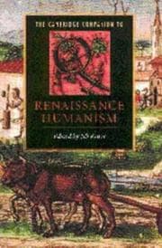 Tapa de The Cambridge companion to Renaissance humanism