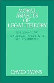 Tapa de Moral aspects of legal theory