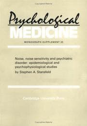 Tapa de Noise, Noise Sensitivity and Psychiatric Disorder