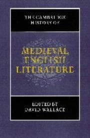 Tapa de The Cambridge history of medieval English literature