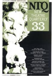 Tapa de New Theatre Quarterly 33