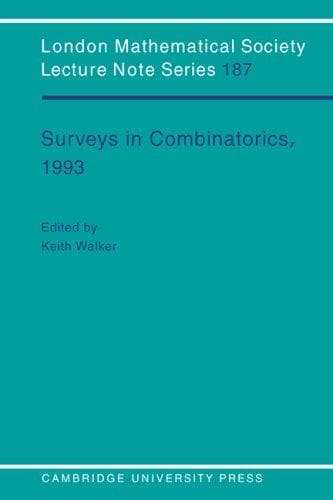 Tapa de Surveys in Combinatorics, 1993
