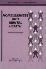 Tapa de Homelessness and Mental Health (Studies in Social and Community Psychiatry)