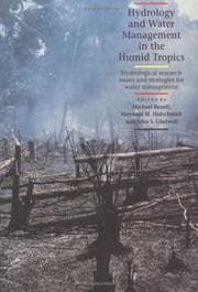 Tapa de Hydrology and Water Management in the Humid Tropics